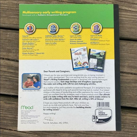 MEAD WRITING FUNDAMENTALS 4 in 1 LEARN TO LETTER PAPERBACK WORKBOOK PRE K FIRST - Picture 4 of 4